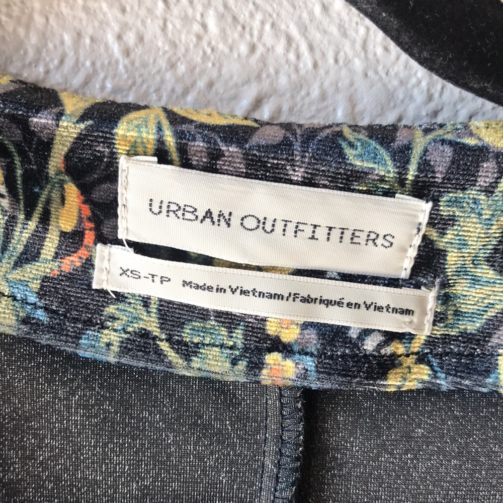 Urban Outfitters - Theresa Velvet Cat Floral Tiger Wrap Boho Peasant Dress View 2